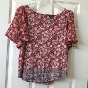 Lucky Brand PS flutter-sleeve blouse.